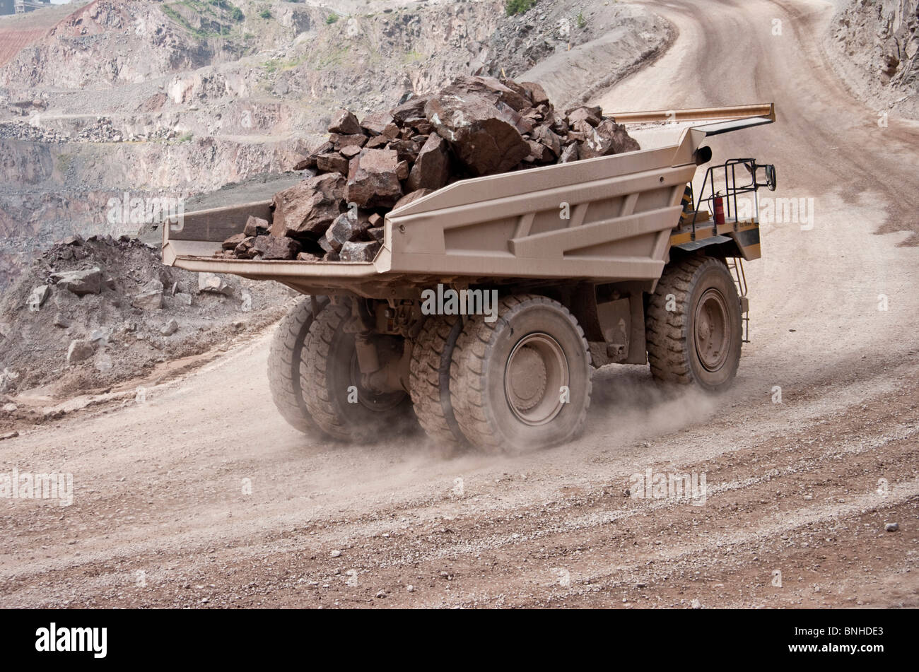 Heavy load truck carrying massive hires stock photography and images