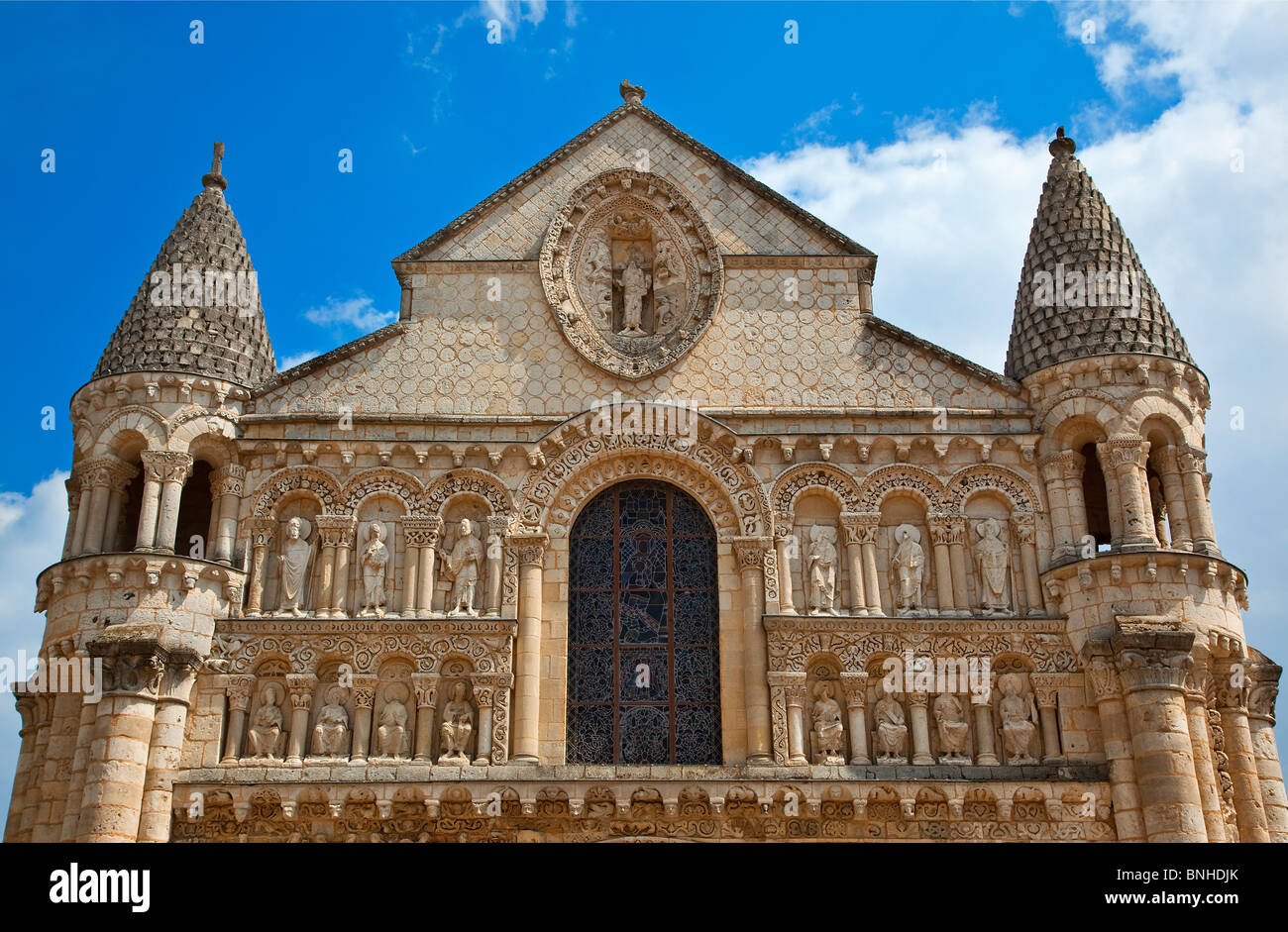 Europe, France, Vienne (86), Poitiers, Notre Dame La Grande Church Stock Photo