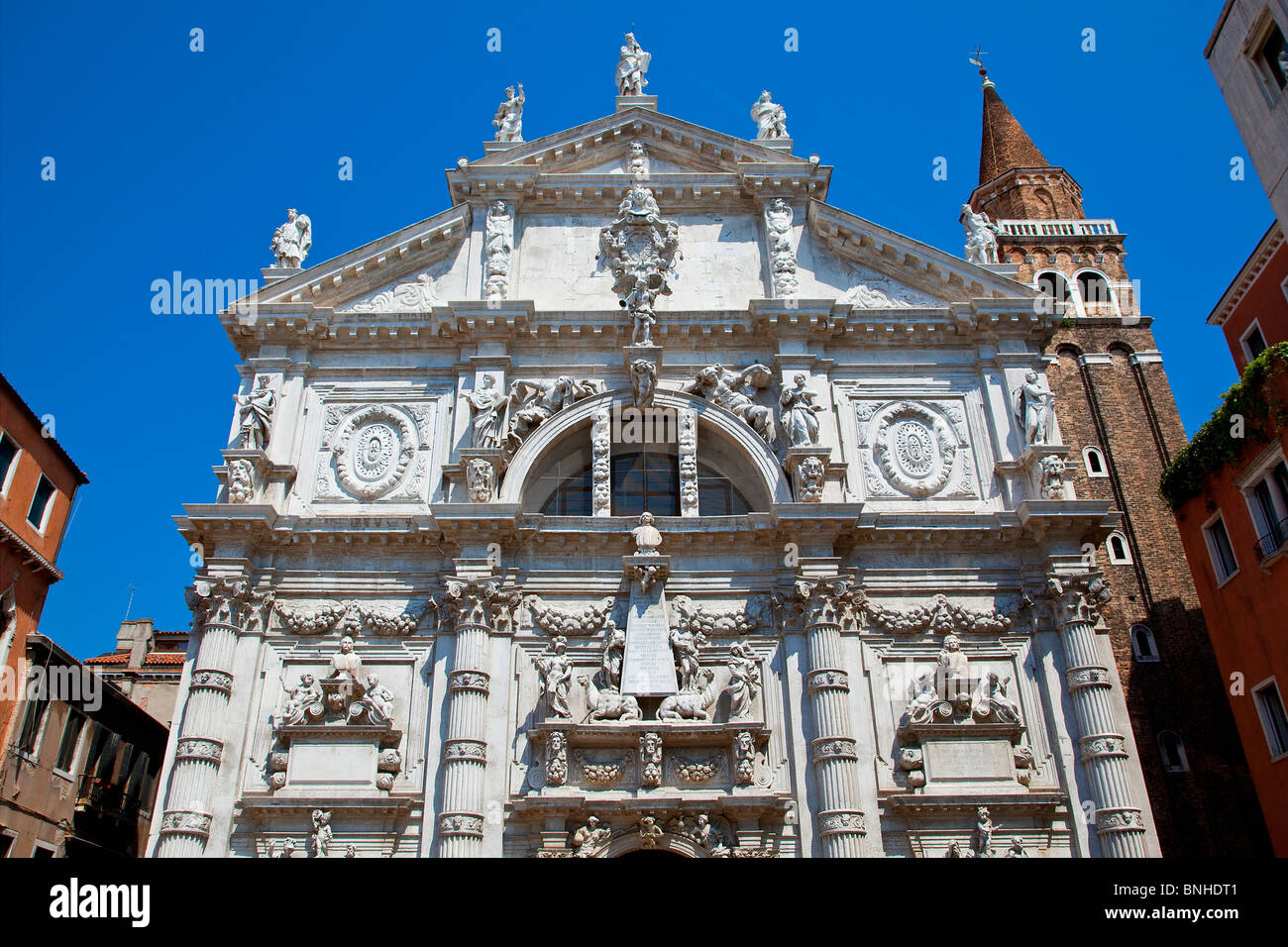 Europe, Italy, Venezia, Venice, Listed as World Heritage by UNESCO, San Moise Church Stock Photo
