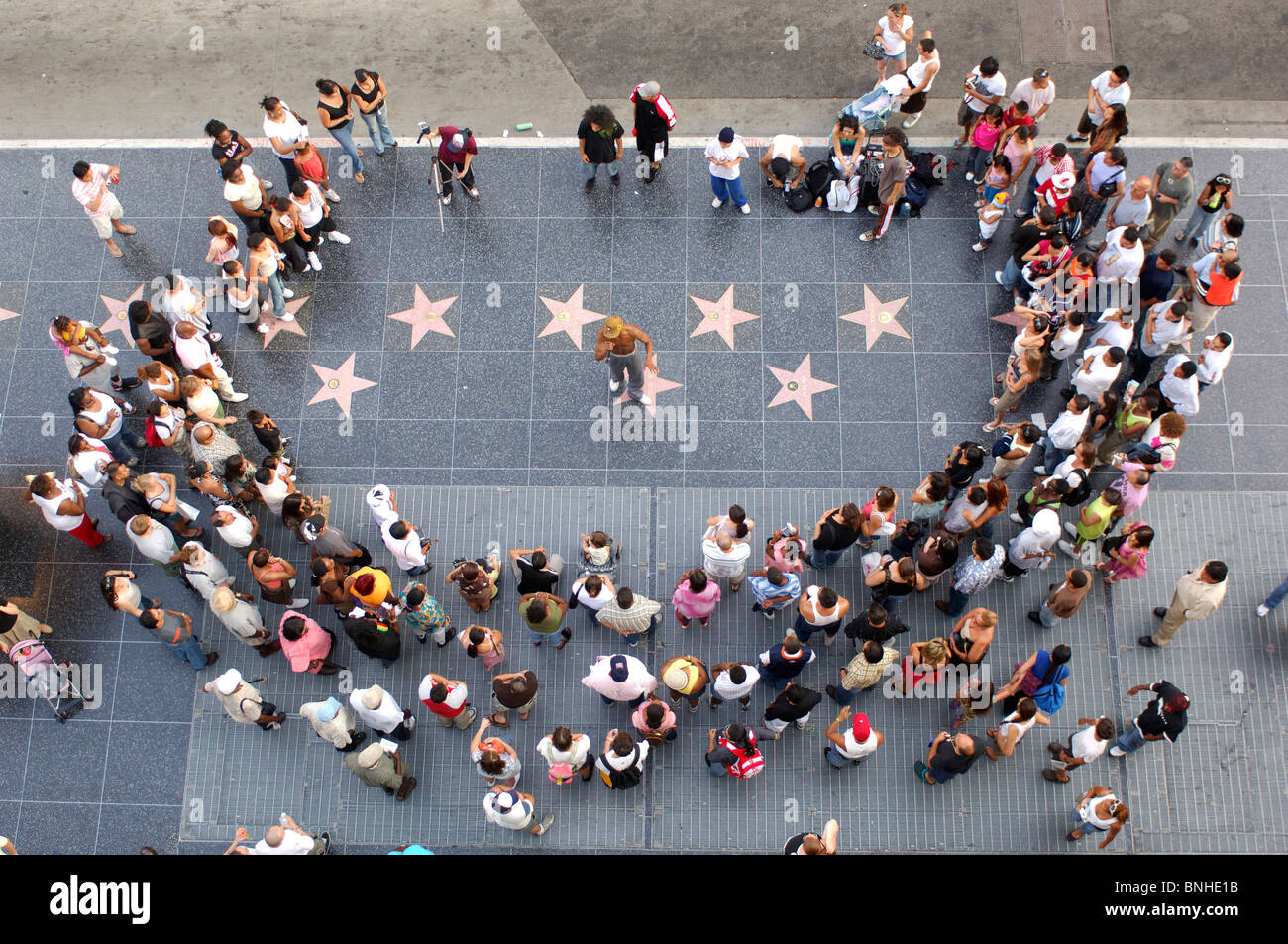 Usa Los Angeles California Street Performer Walk Of Fame Hollywood Boulevard Hollywood Stars Music Culture Scene United States Stock Photo