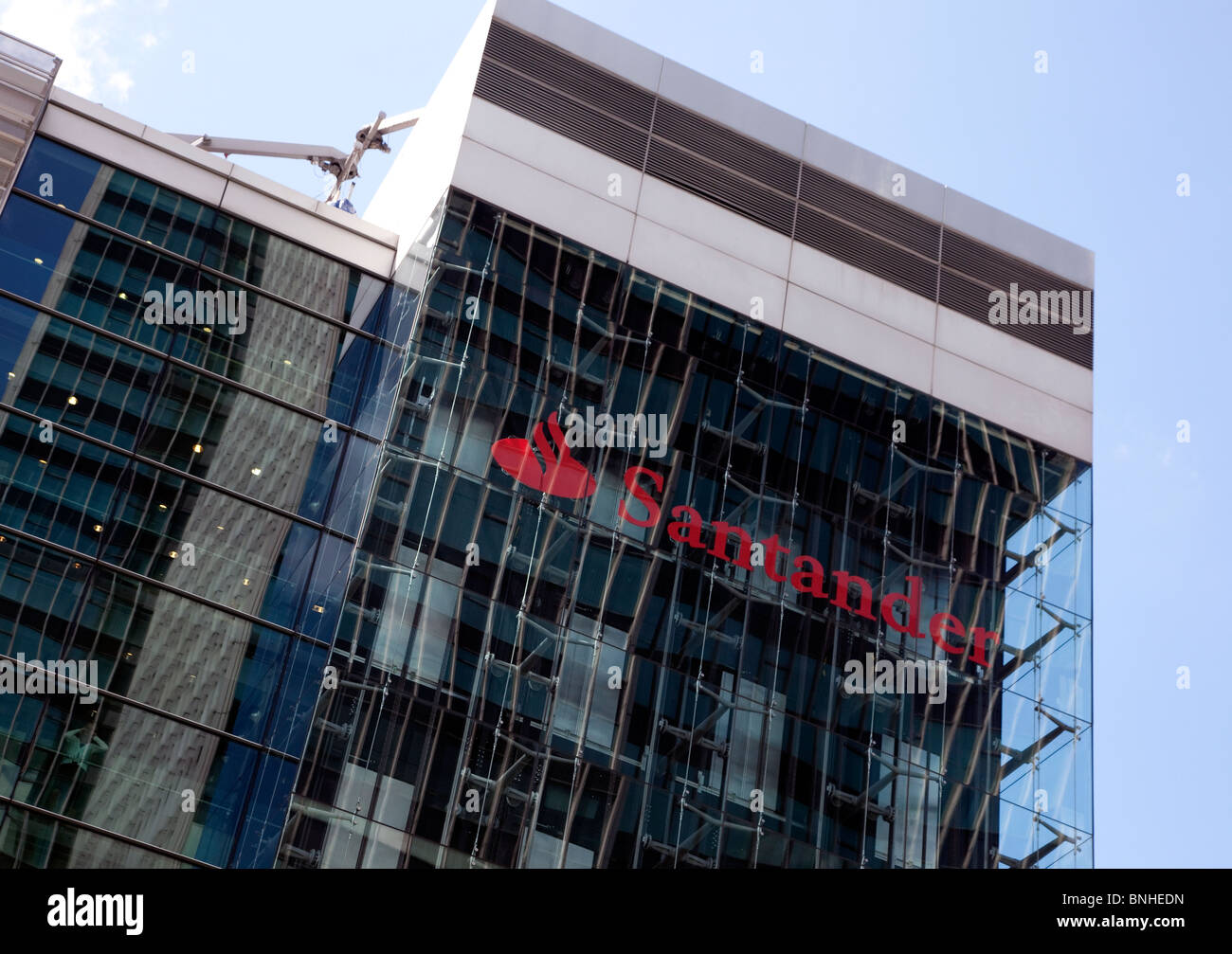 Santander Bank offices, Euston Road, London Stock Photo