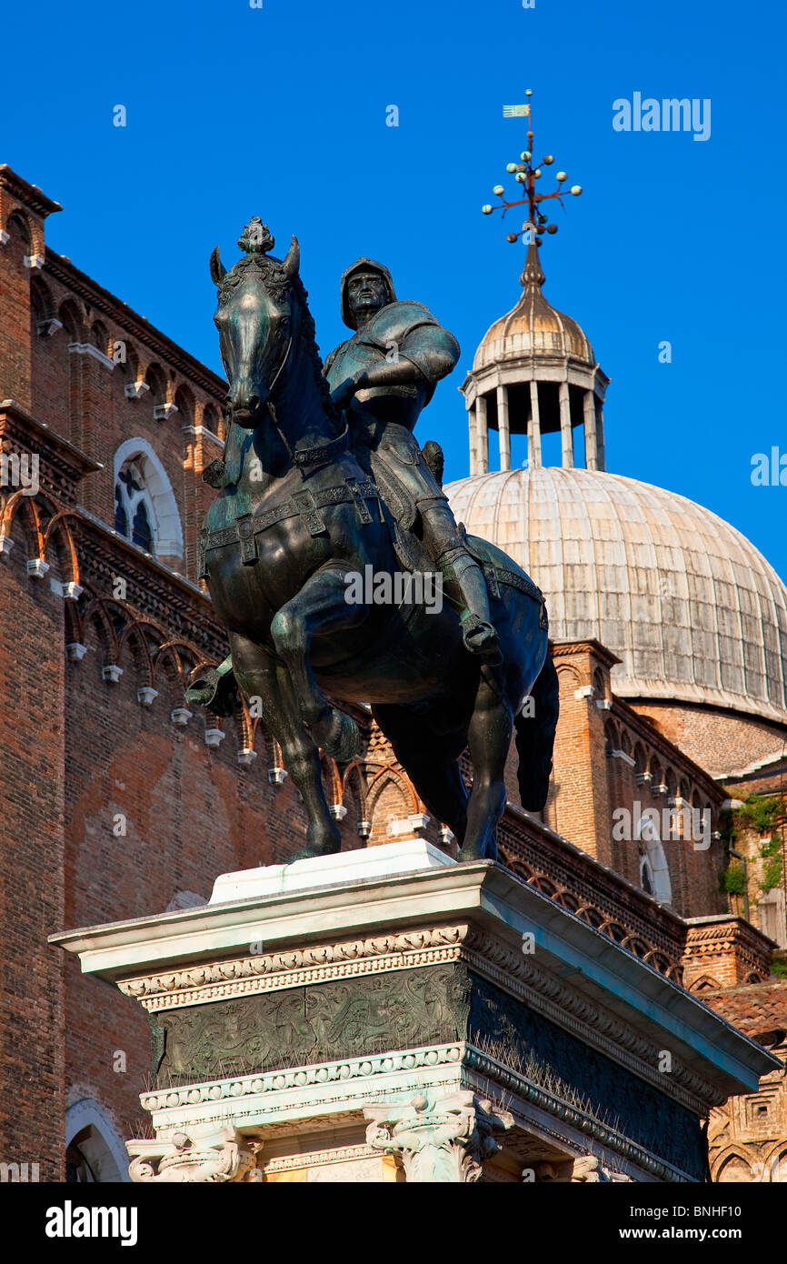 Venice, Alessandro Leopardi Basilica Campo San Giovanni e Paolo Stock Photo