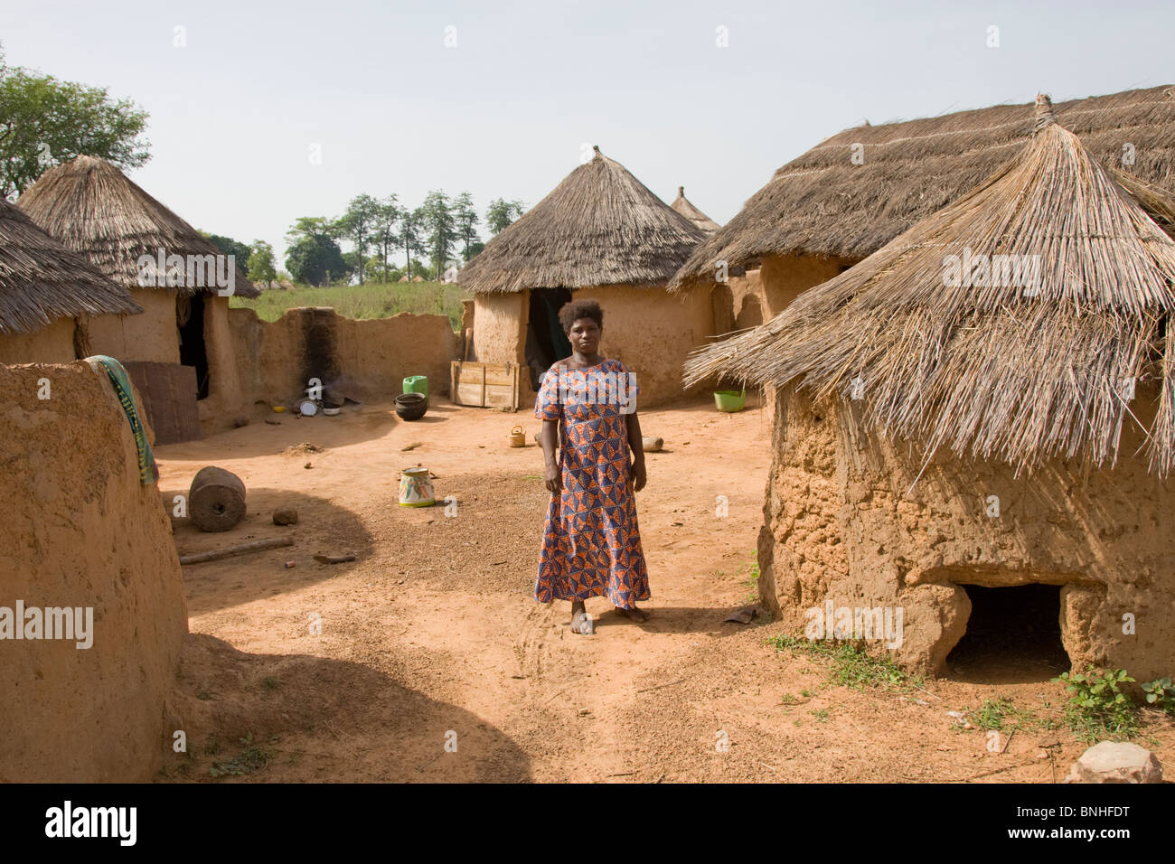Mamprusi woman at the village of Sor No. 1, Gonja triangle, Damango district, Ghana. Stock Photo