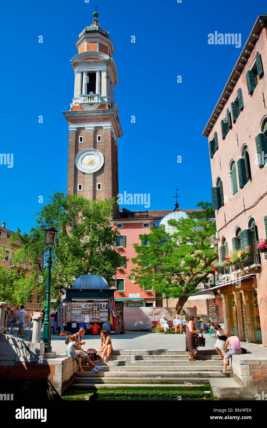 Europe, Italy, Venezia, Venice, Listed as World Heritage by UNESCO, Campo dei Santi Apostoli Stock Photo