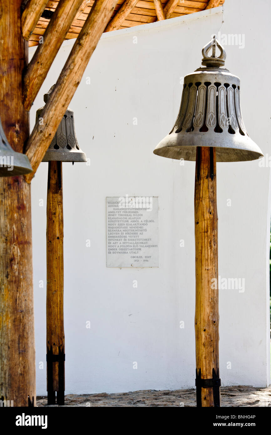 Slotted bells in the Bell House (haranghaz) of Hajduszoboszlo, designed by  architect Zoltán Rácz Stock Photo - Alamy