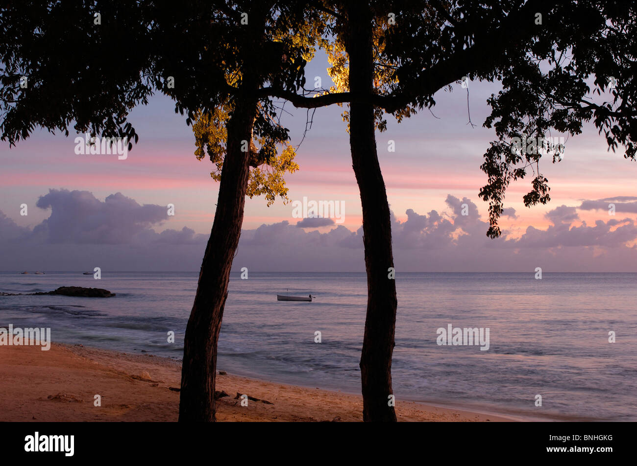 Caribbean Heywoods Barbados At Almond Beach Village Hotel West Coast Sunset Twilight Dusk Sea
