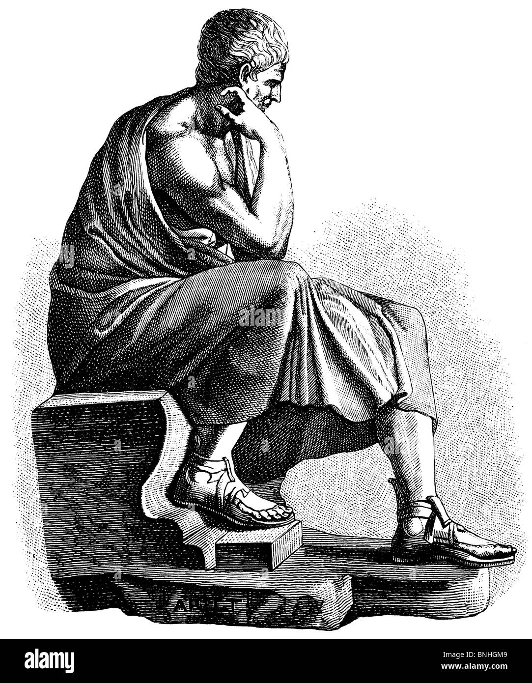 Aristotle Was Blessed With A Curse Aristotle Black and White Stock Photos & Images - Alamy