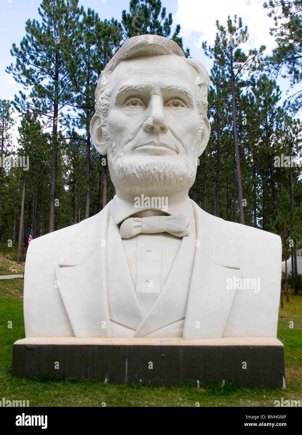 Abraham Lincoln bust by sculptor David Adickes at Presidents Park in