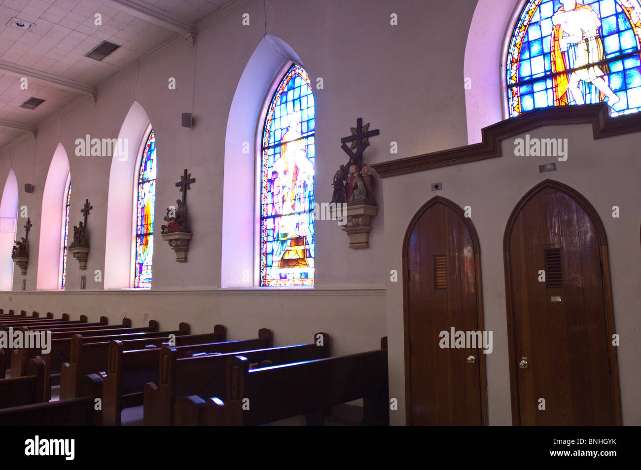 Texas, Laredo. San Agustin Church in Old Historic District of Laredo