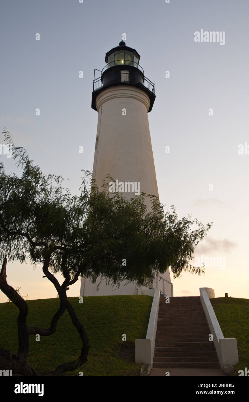 Texas, San Padre Island. Port Isabel, Point Isabel Lighthouse. Stock Photo