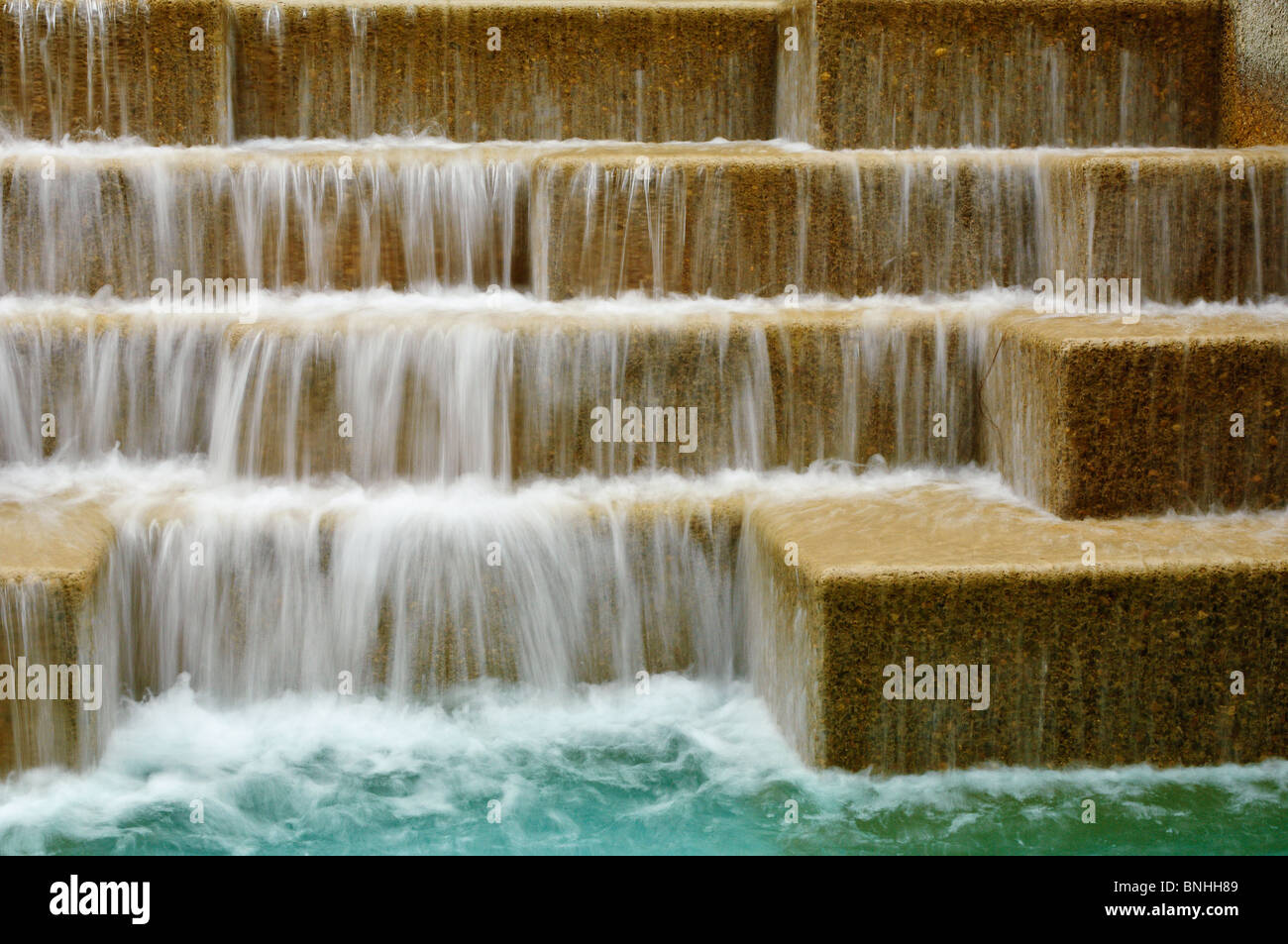 Texas, San Antonio. Fountain along Riverwalk DIstrict Stock Photo Alamy
