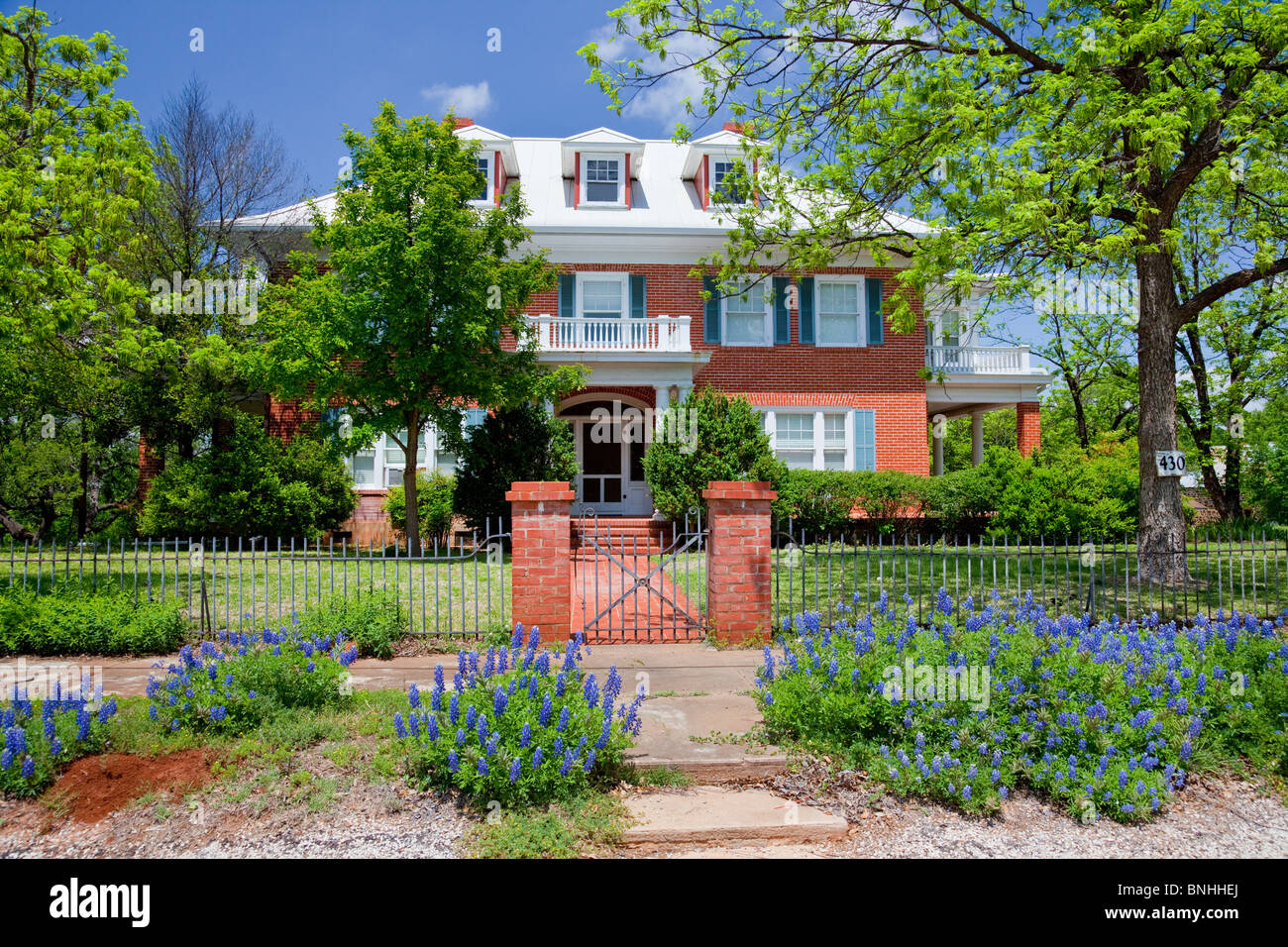 A home with wildflowers in Mason, Texas, USA Stock Photo Alamy