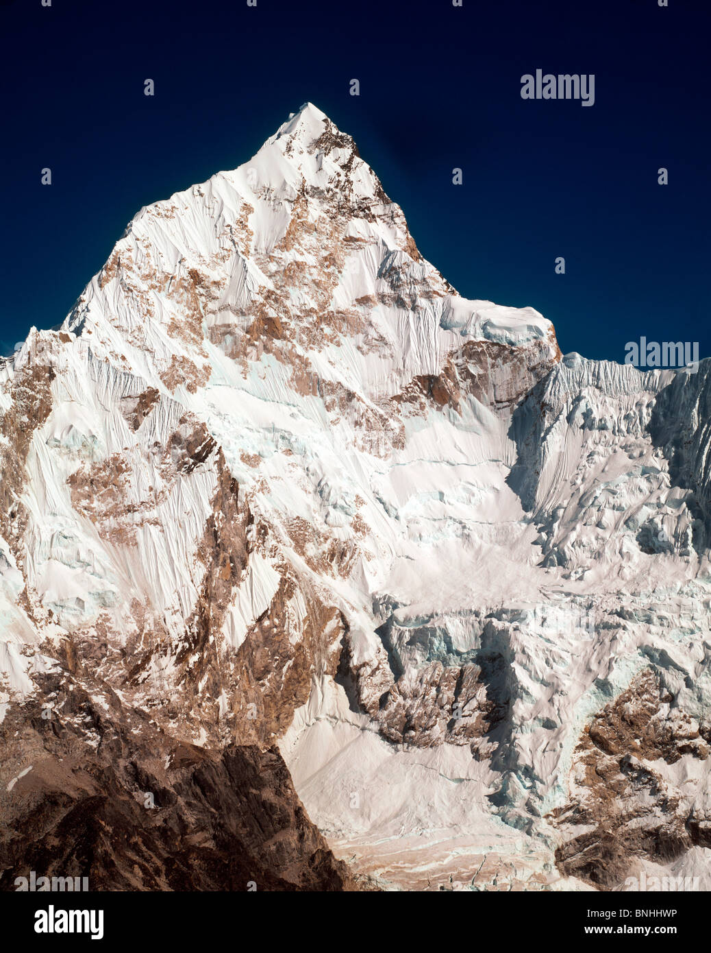 Nuptse Mountain , West-Peak of Mountain Everest, Khumbu Himal . Stock Photo