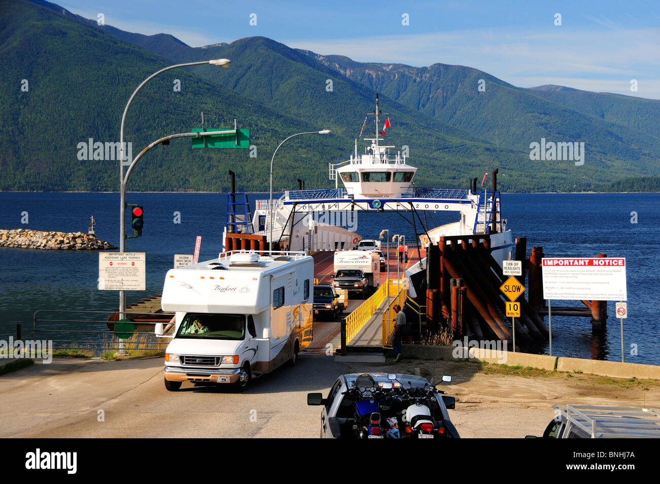 Canada Kootenay Bay Ferry Kootenay Lake Crawford Bay British Columbia