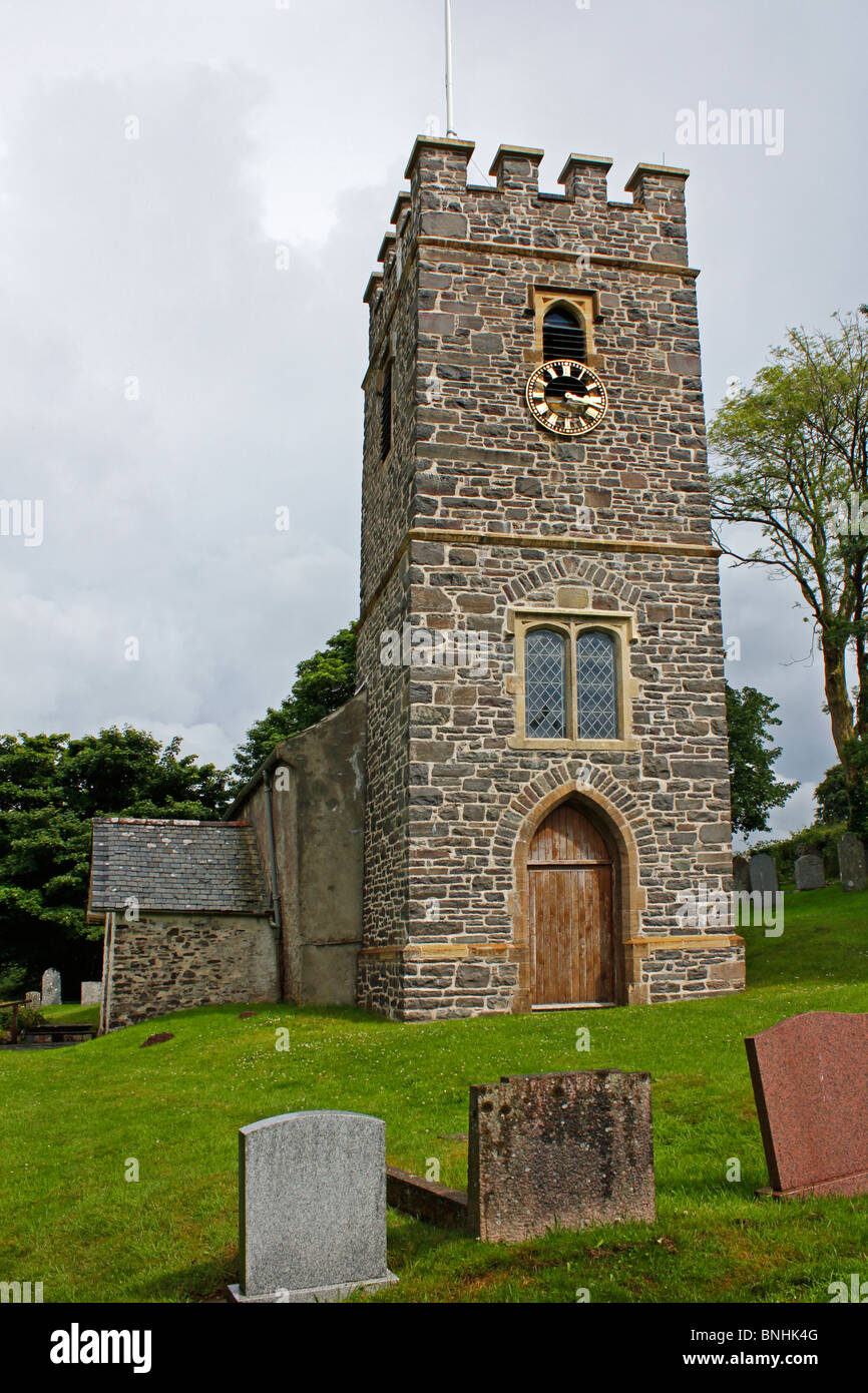 Oare Church in the Exmoor National Park where Lorna Doone was shot at the altar in the romatic novel by R. D. Blackmore Stock Photo