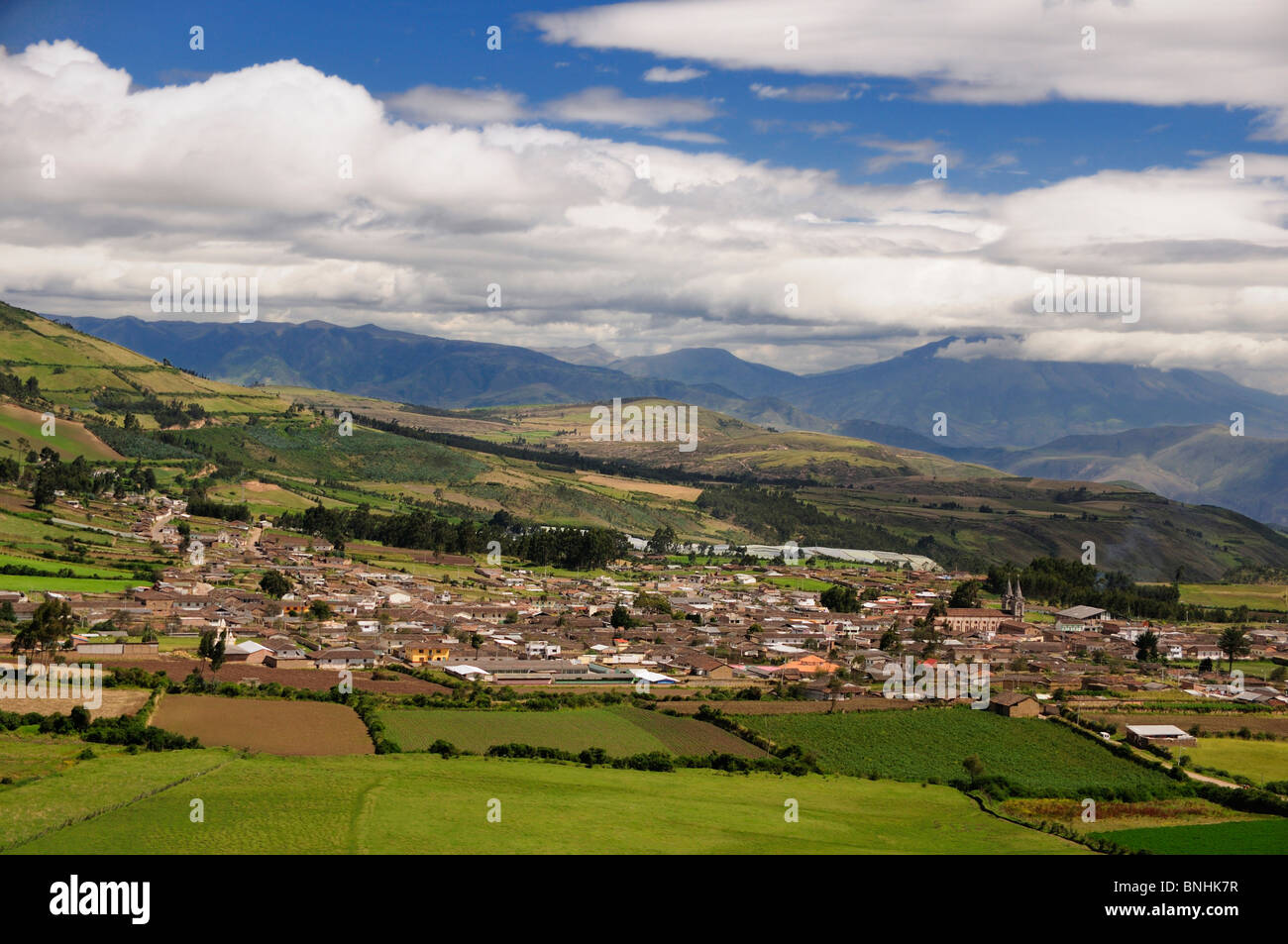 Ecuador El Angel Andes Mountains village small town overlook landscape
