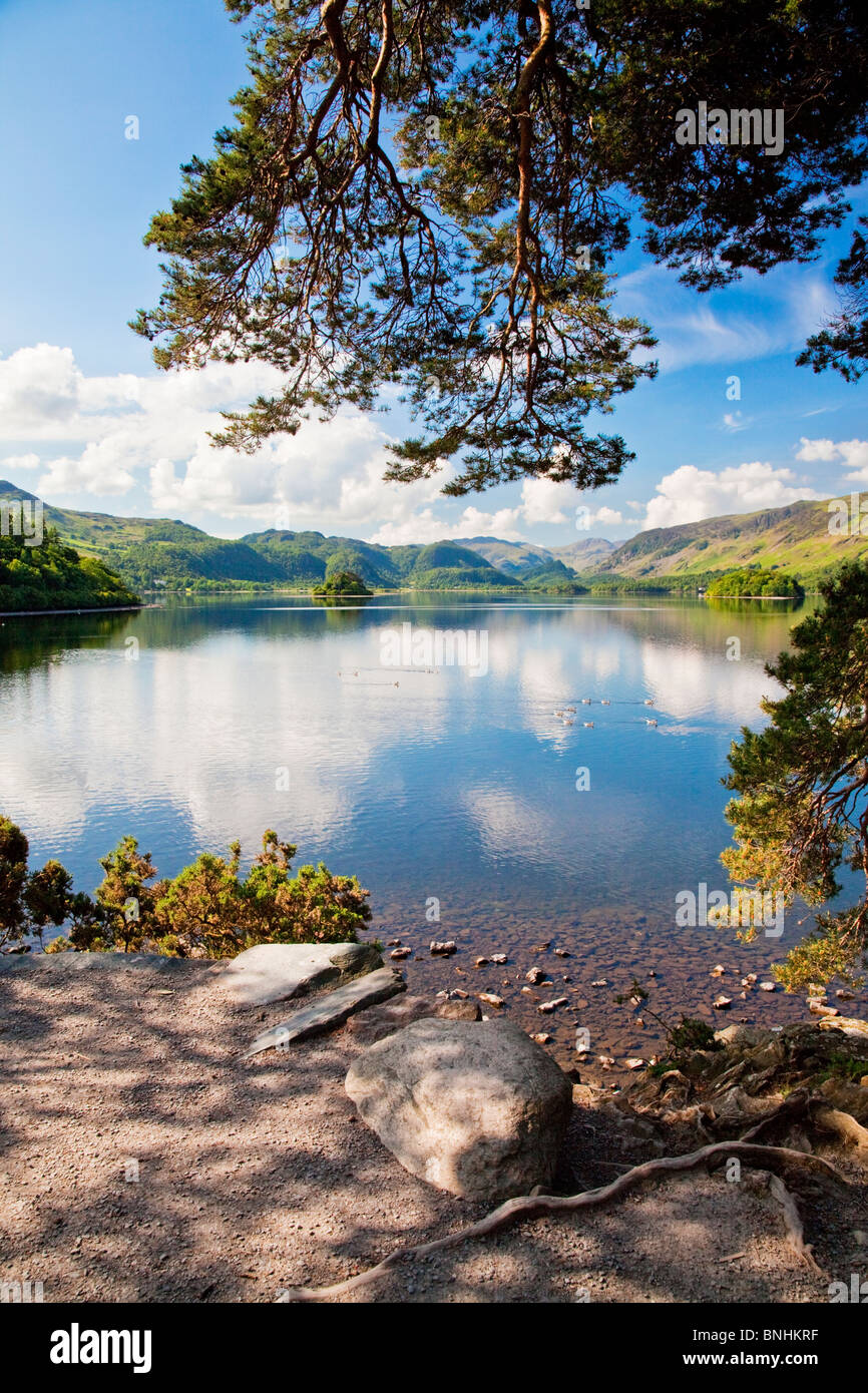 The view over Derwent Water from Friar's Crag in the Lake District National Park, Cumbria, England, UK Stock Photo