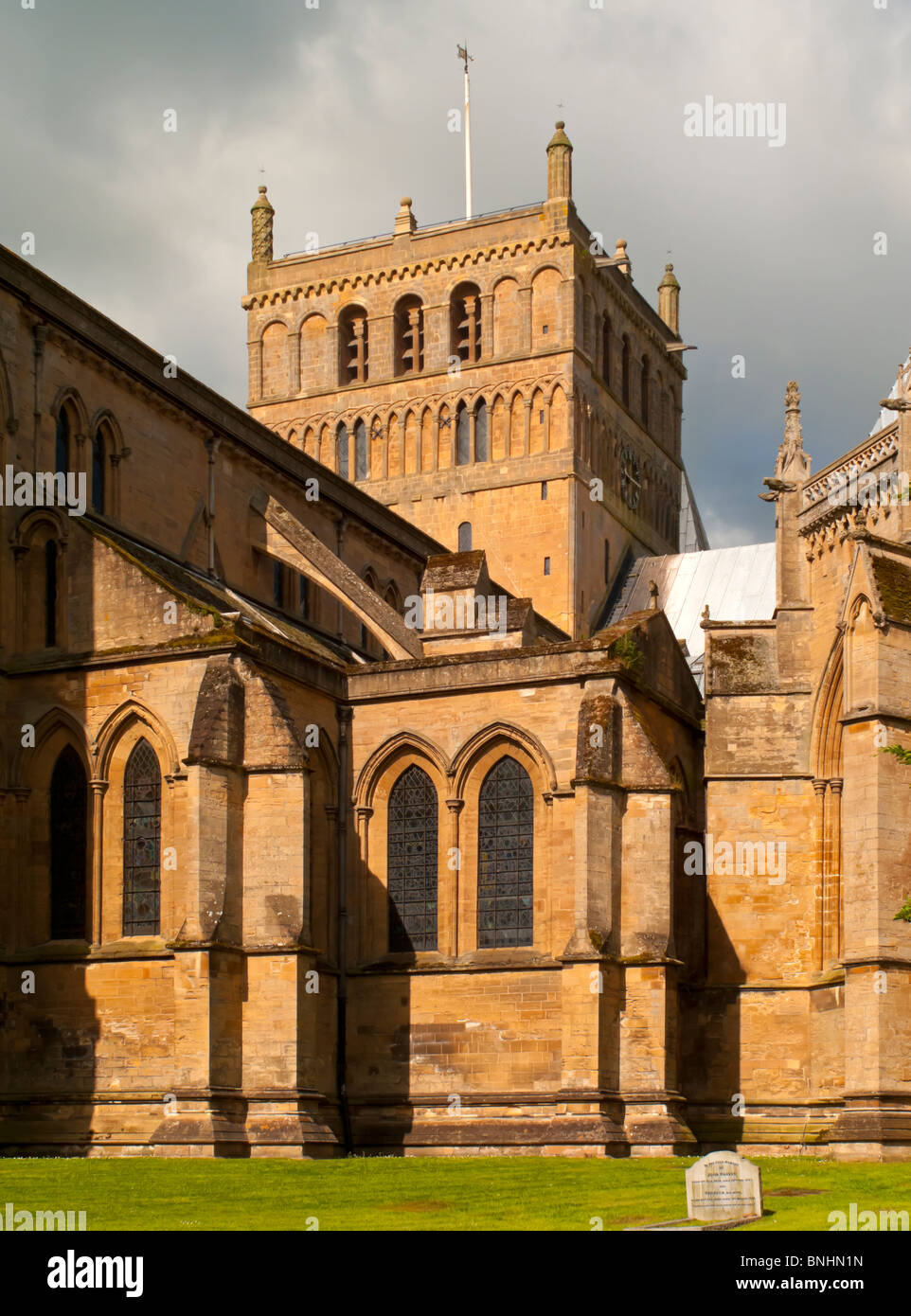 Southwell Minster a cathedral in Nottinghamshire England UK and a fine example of Norman and Early English church architecture Stock Photo
