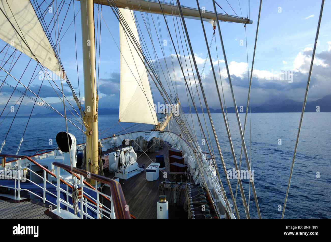 Royal Clipper Star Clippers Sailing vessel sailship sailing holiday vacation cruise ship Caribbean Stock Photo