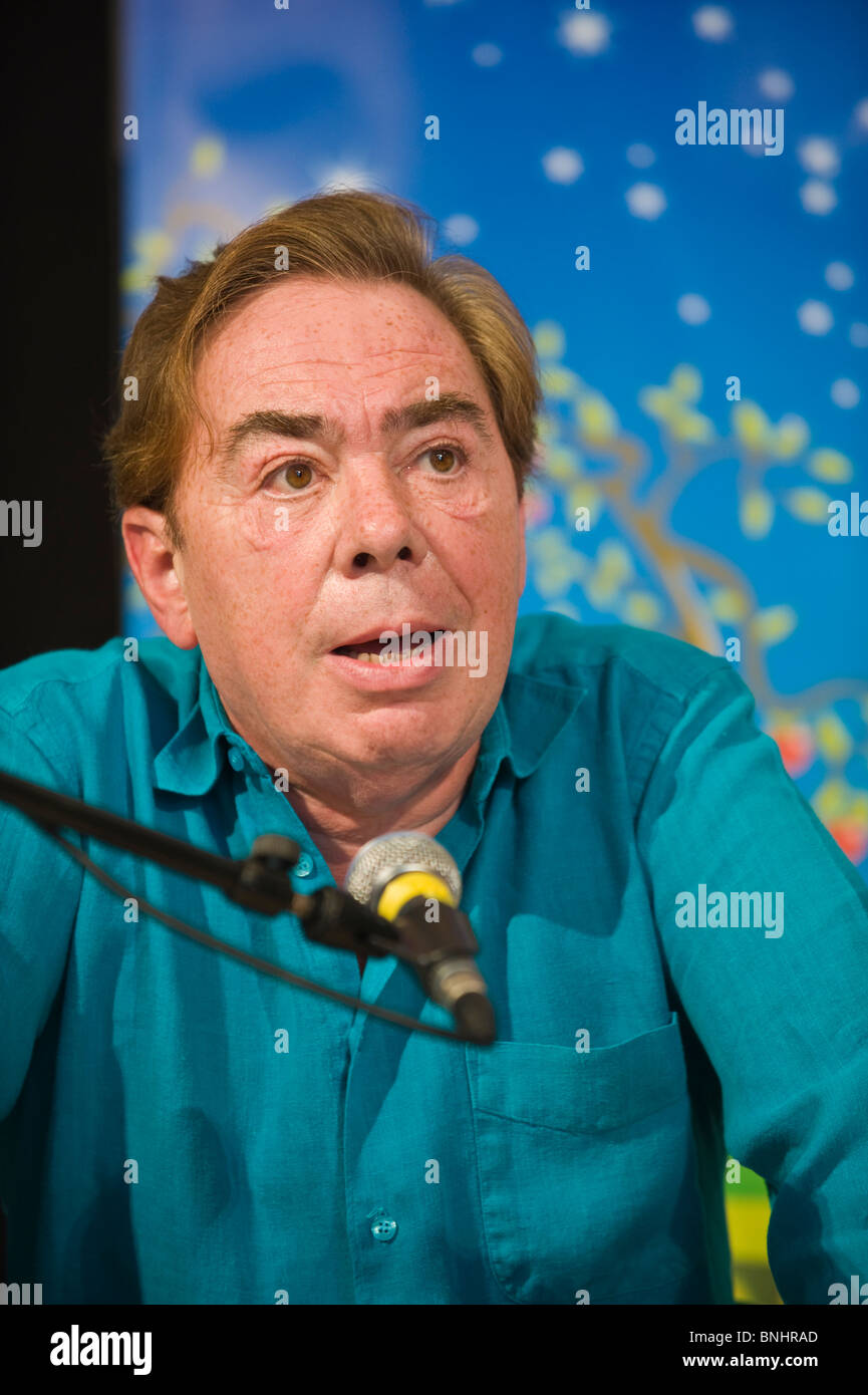Andrew Lloyd Webber speaking during press conference about 'Wizard of Oz ' at Wales Millennium Centre Cardiff South Wales UK Stock Photo
