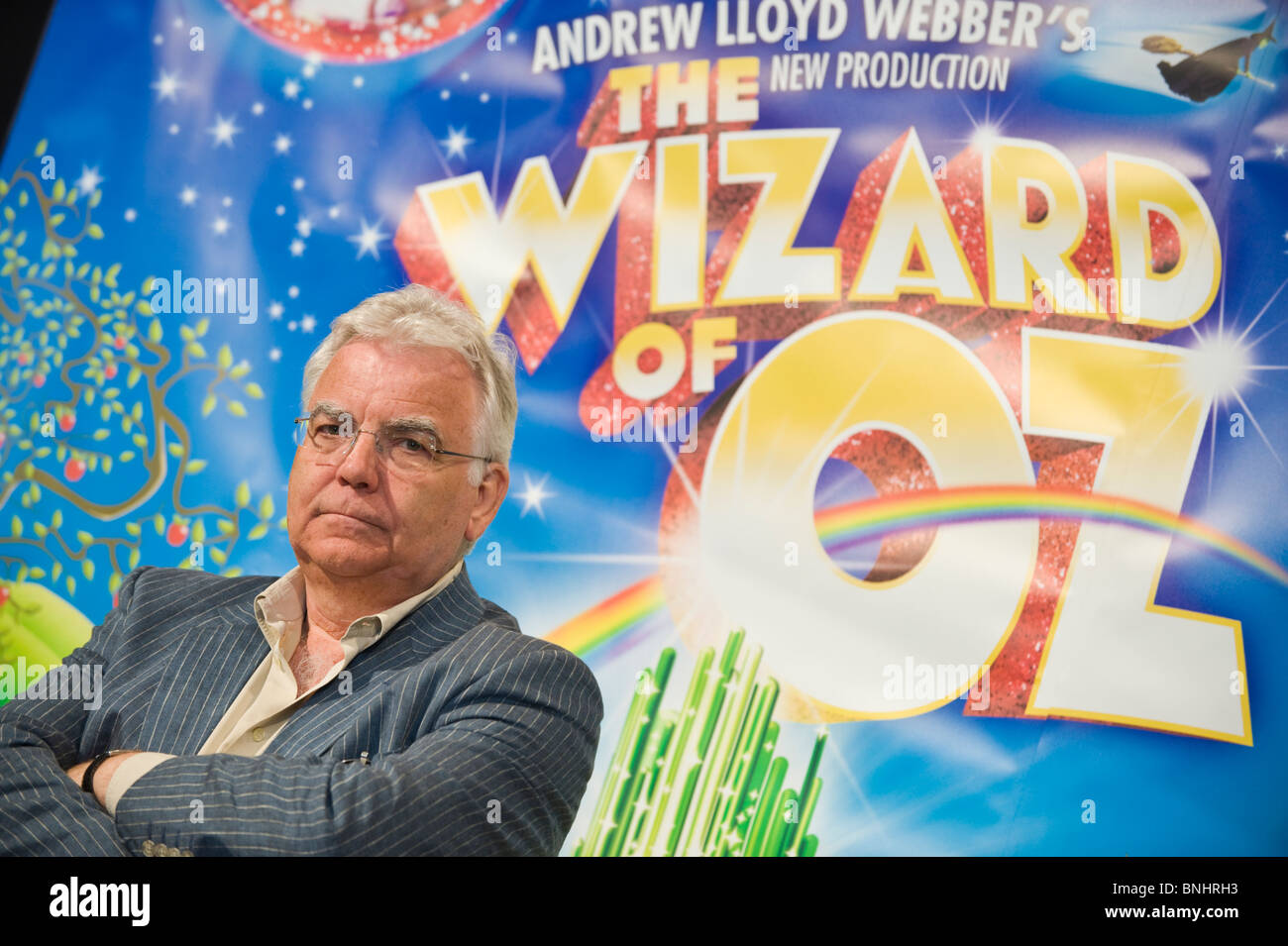 Bill Kenwright theatre producer at 'Wizard of Oz' press conference at Wales Millennium Centre Cardiff South Wales UK Stock Photo
