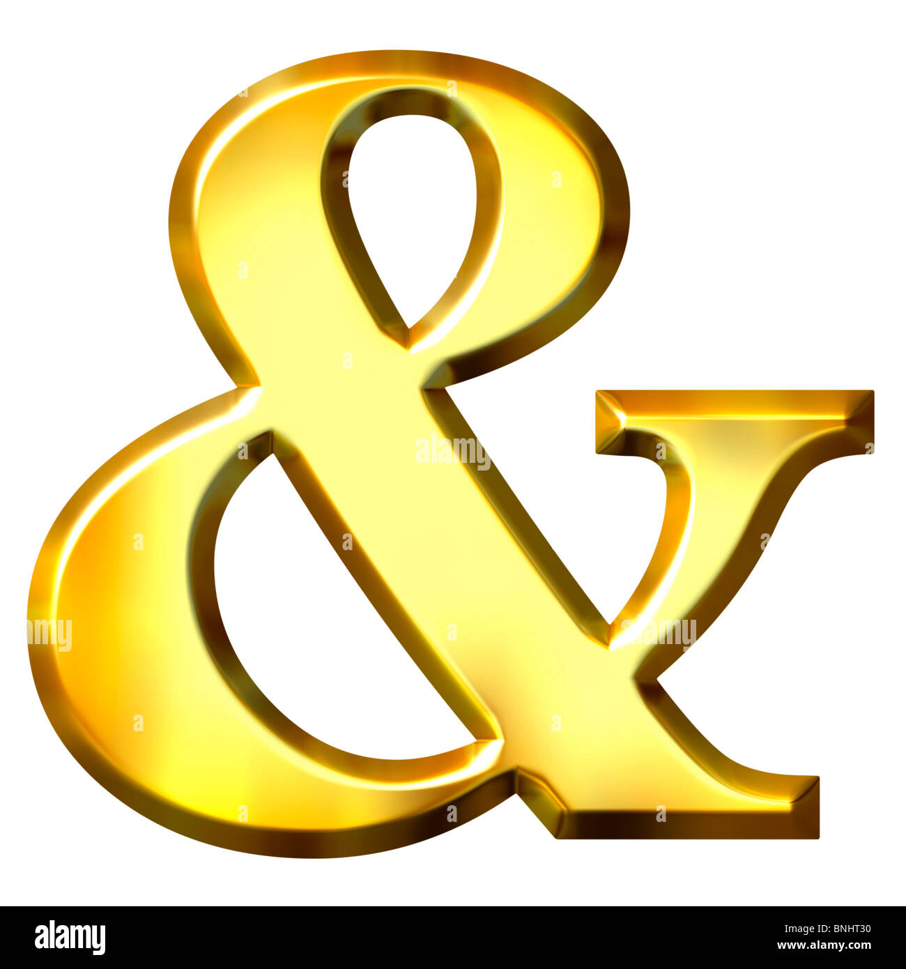 3d golden ampersand Stock Photo - Alamy