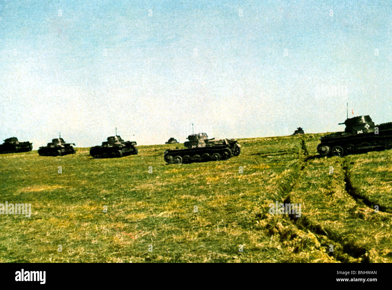 World War II Nazi Germany tank tanks between 1939-1940 Second World War WW2 war military army history historic historical Stock Photo