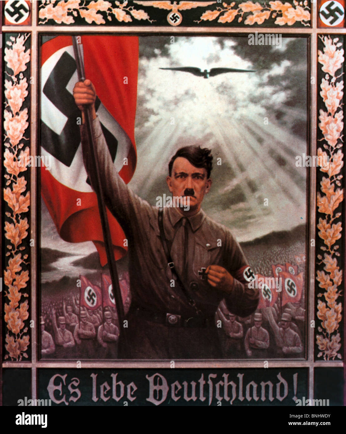 Adolf Hitler Propaganda Poster NSDAP Nazi party thirties 30s Nazis Nazism Nazi Germany Germany history historic historical Stock Photo