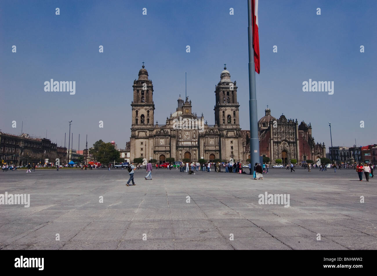 Zocalo Plaza Historic Center Mexico City Stock Photo