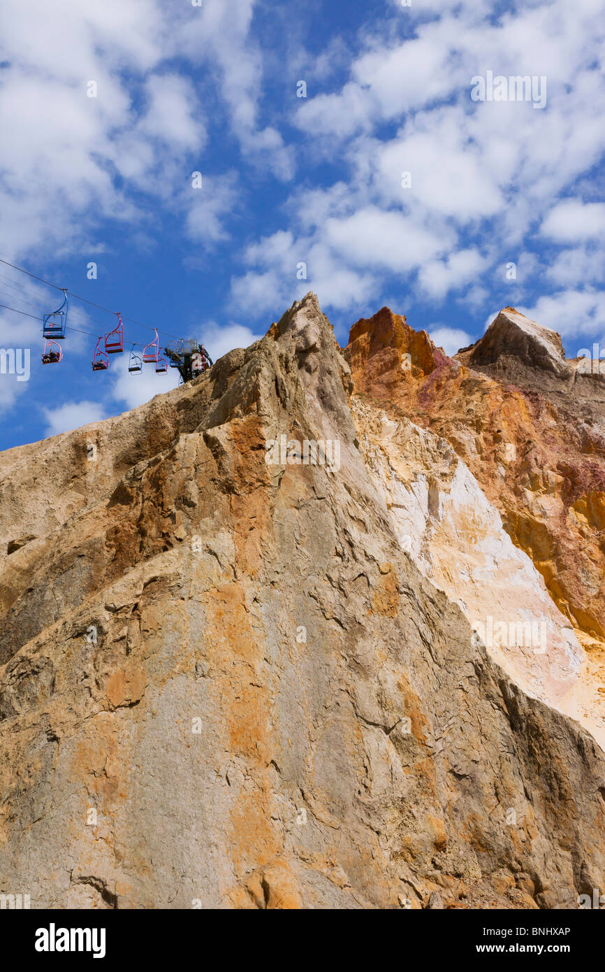 Cable Car, Isle of weight ,Alum Bay, Cliff, Beach, Stock Photo