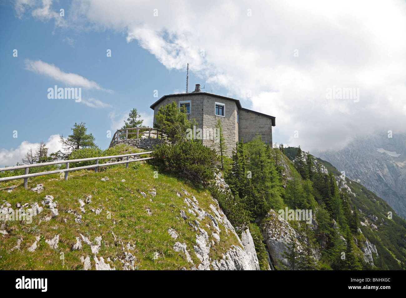 Hitler's Kehlsteinhaus - the Eagle's Nest - Obersalzburg, near Berchtesgaden in Germany. Stock Photo