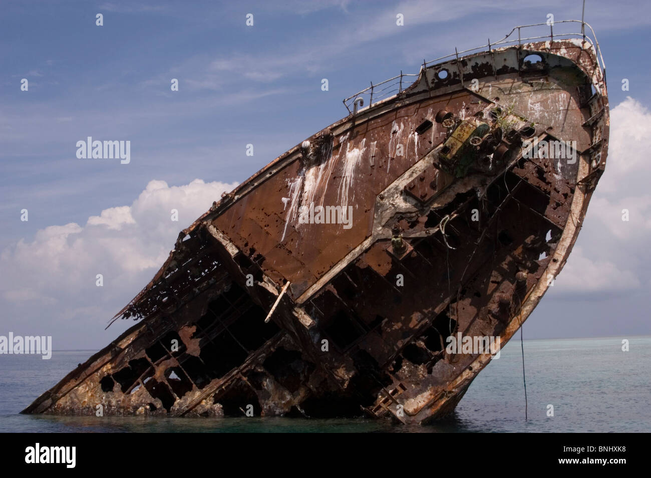 The Maldives sea water wreck transport accident casualty reef reefs Indian  ocean archipelago shipwreck sunken ship Stock Photo - Alamy