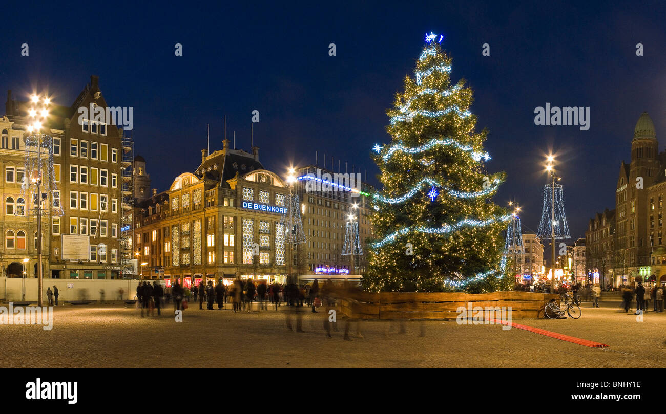 The Netherlands Holland Amsterdam city Christmas lights illumination