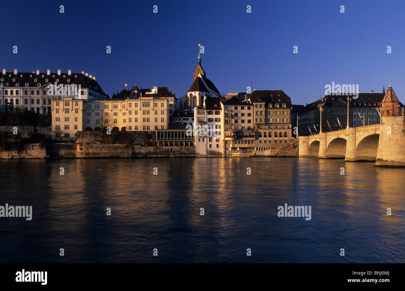 Europe Switzerland Canton of Basel city Basel city Basel Rhine river ...