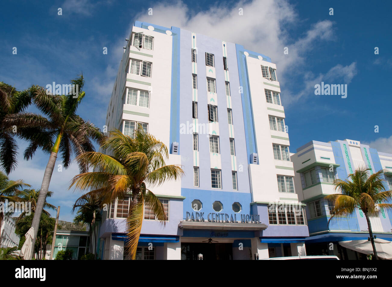 Park Central Hotel on Ocean Drive in South Beach, Miami, Florida USA