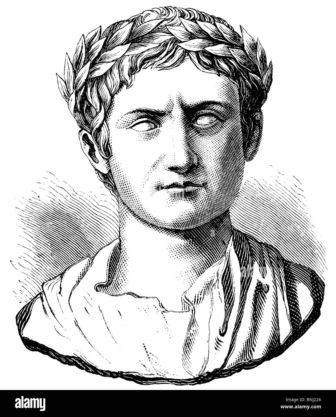 Augustus (63 BC 14 AD), first ruler of the Roman Empire Stock Photo