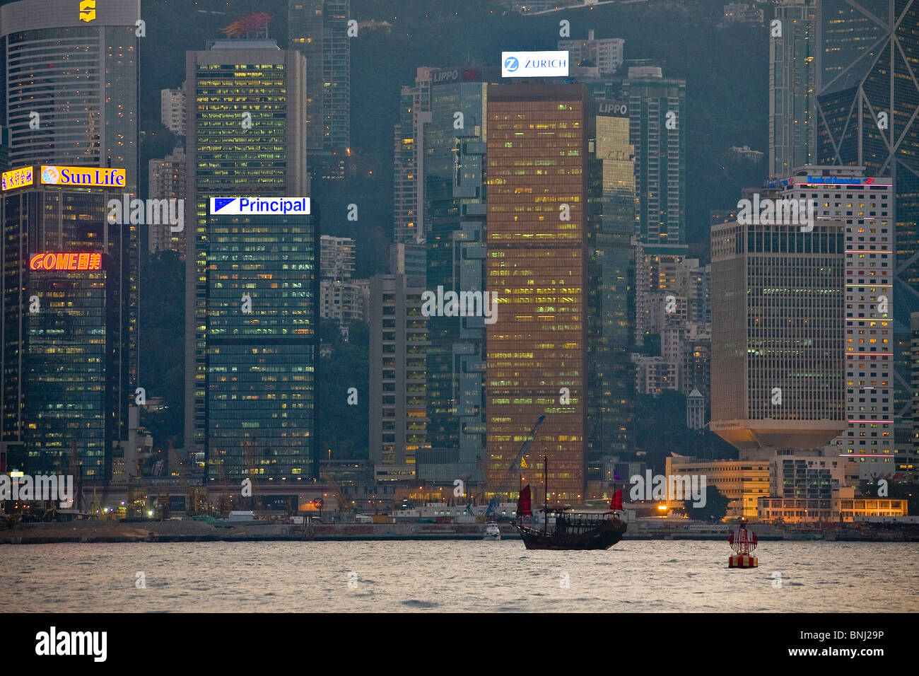Hong Kong Hongkong Asia Central District skyscraper high-rise buildings ...