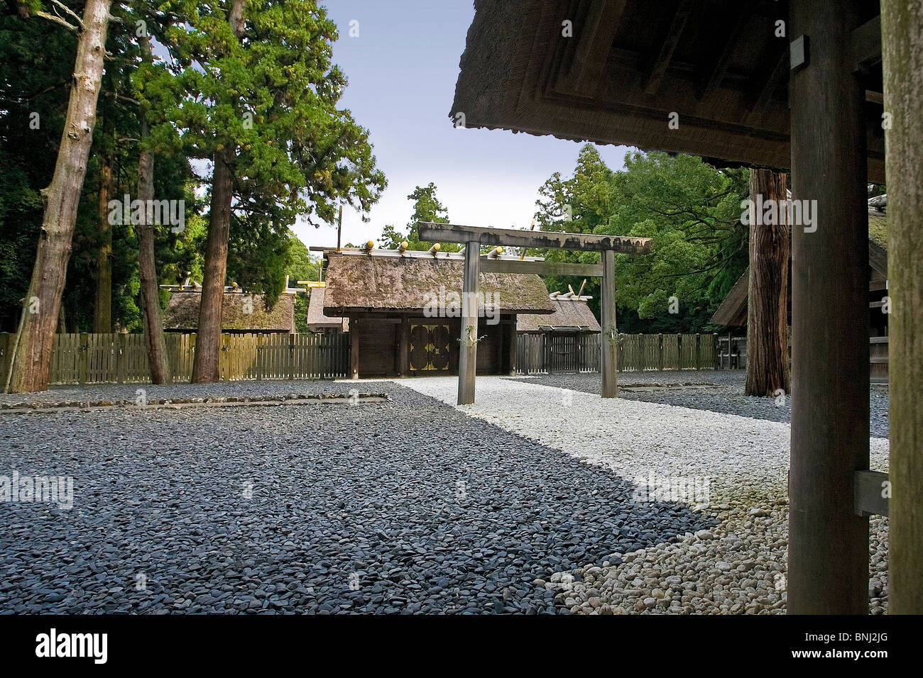 Japan Asia Ise shrine Mie shintoism religion Japanese rock garden Stock ...