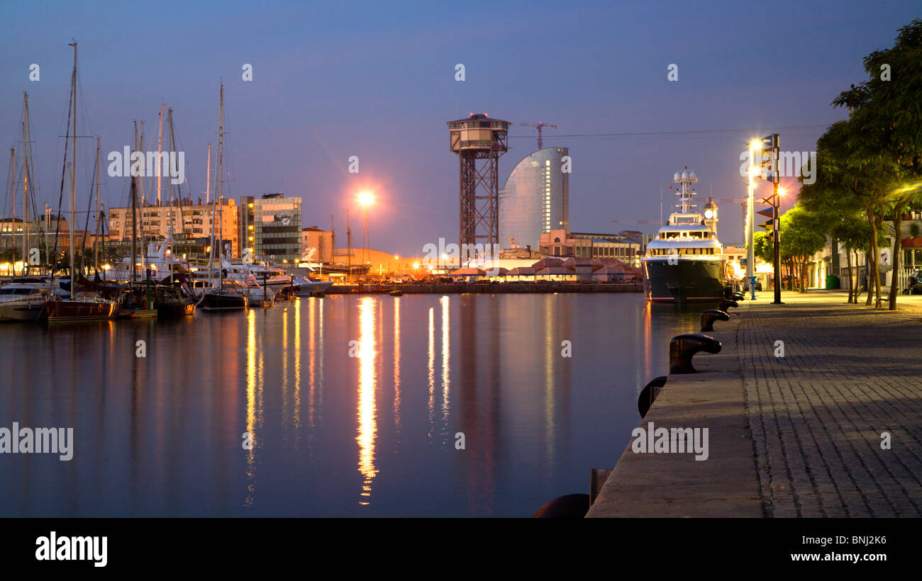 Barcelona - waterfront in morning Stock Photo