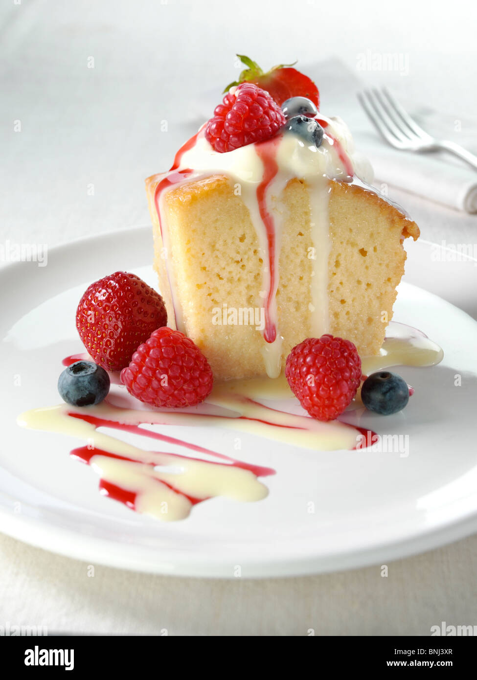 Spanish traditional sponge cake with evaporated and condensed milk