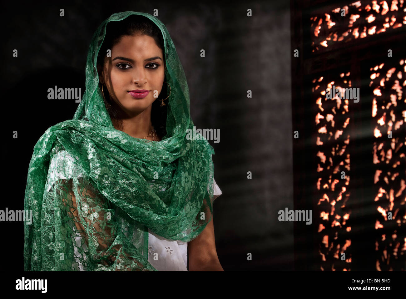 Portrait of a Muslim woman Stock Photo