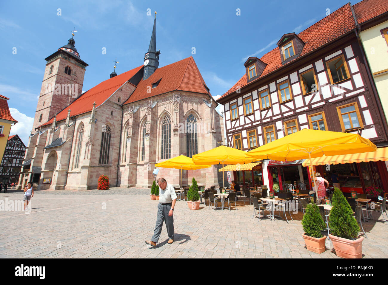 Schmalkalden, Thuringia, Germany, houses, housing, house, city centre, village, square Stock