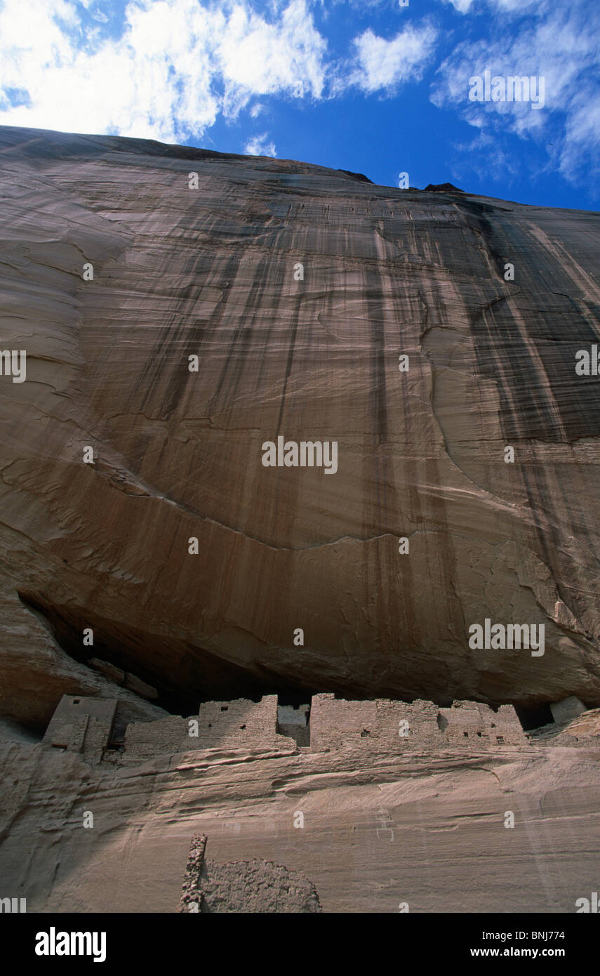 USA Arizona gorge canyon cliff cave rock houses rock dwellings Indians ...