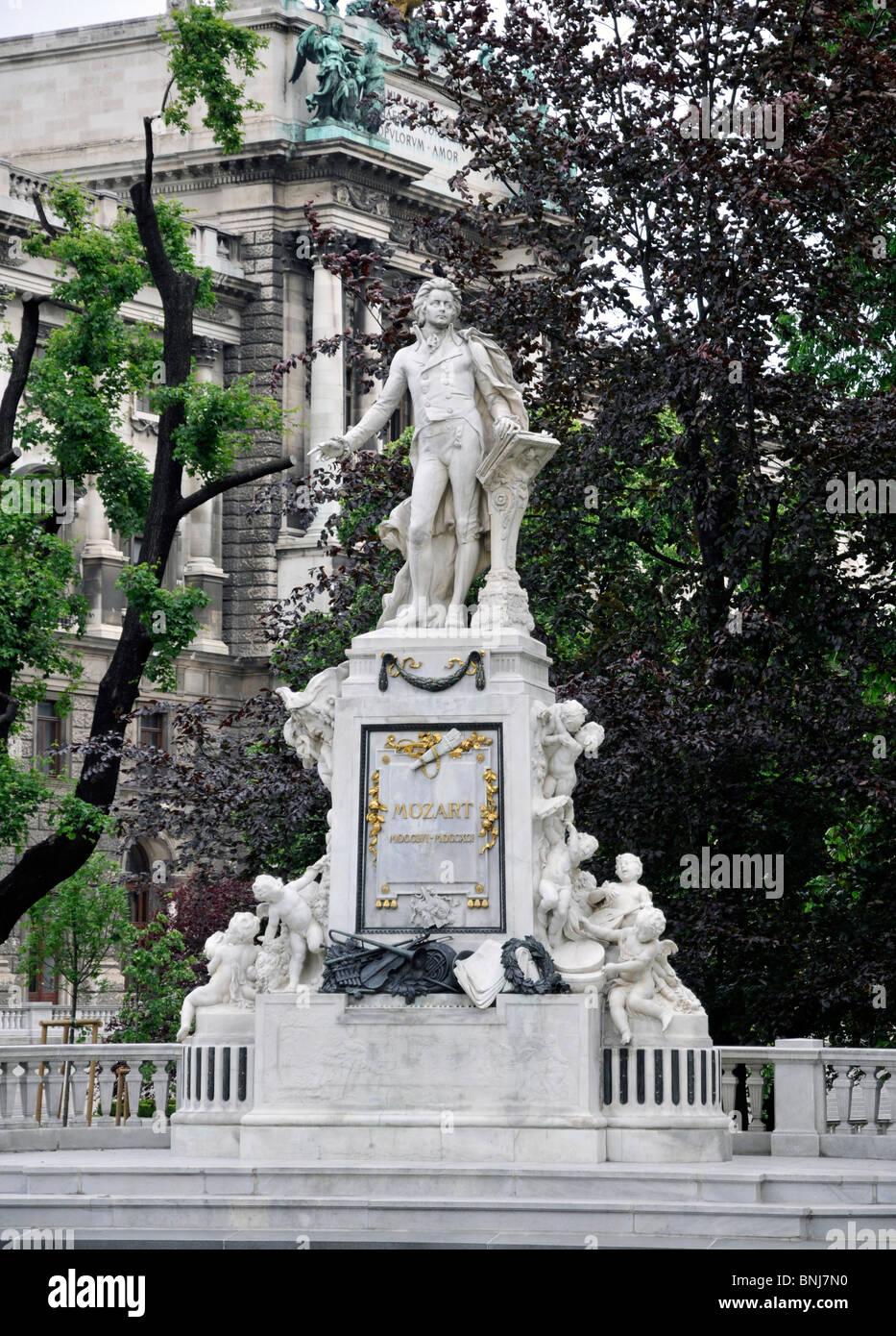 Statue of composer Mozart,Vienna, Austria ,Europe Stock Photo
