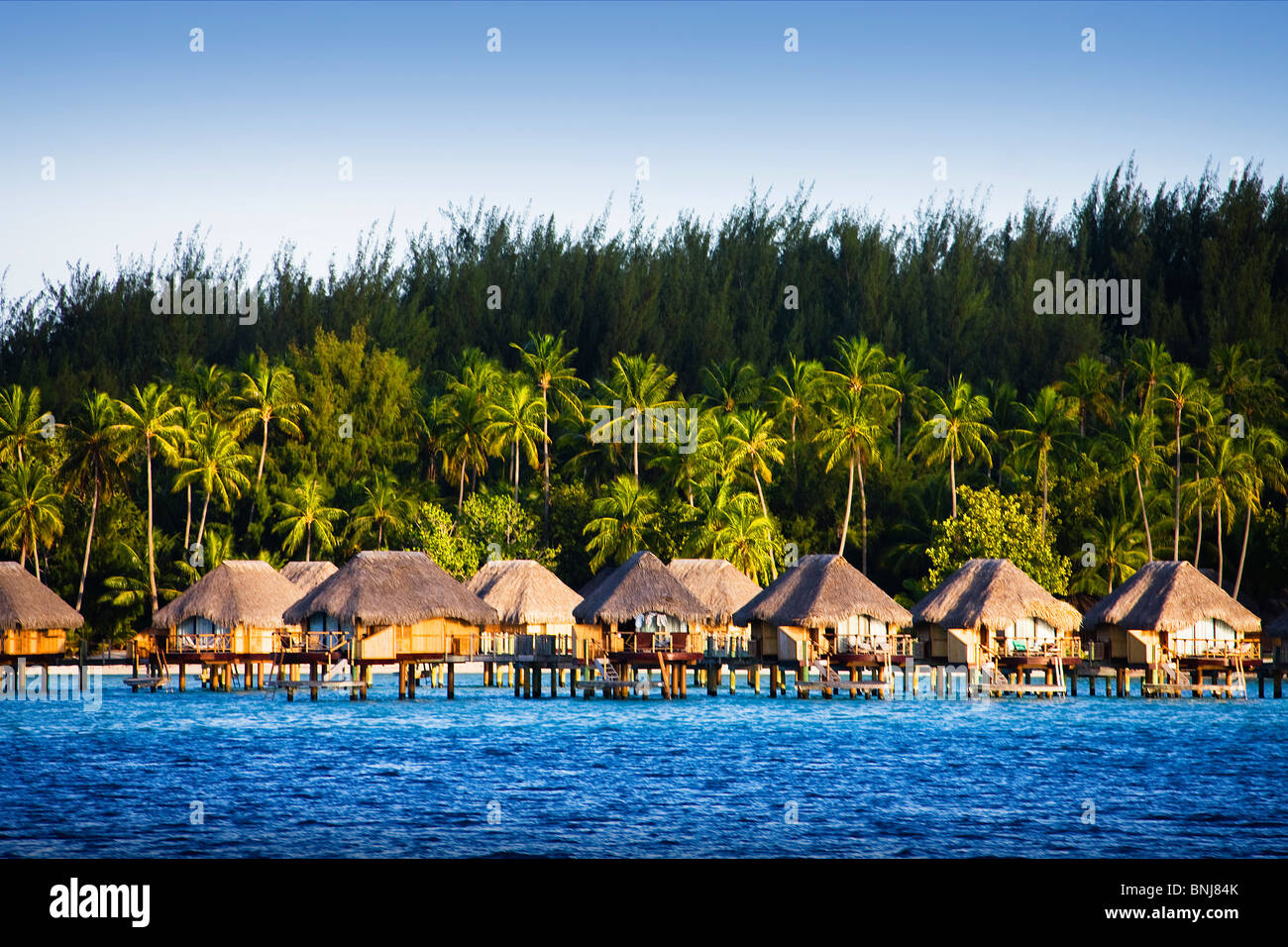 Bora Bora Bungalows Stock Photos Bora Bora Bungalows Stock
