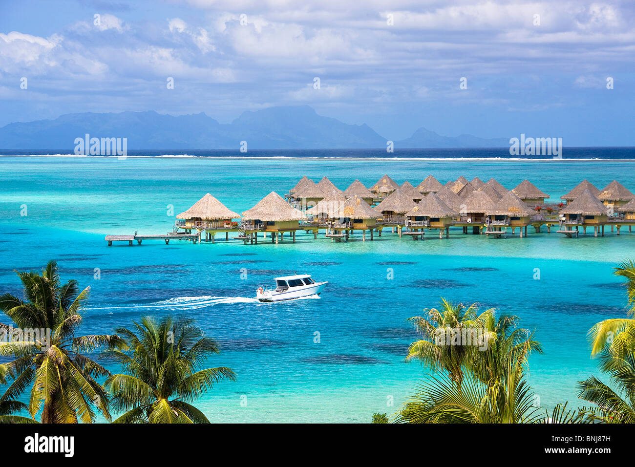 Bora Bora Bungalows Stock Photos Bora Bora Bungalows Stock