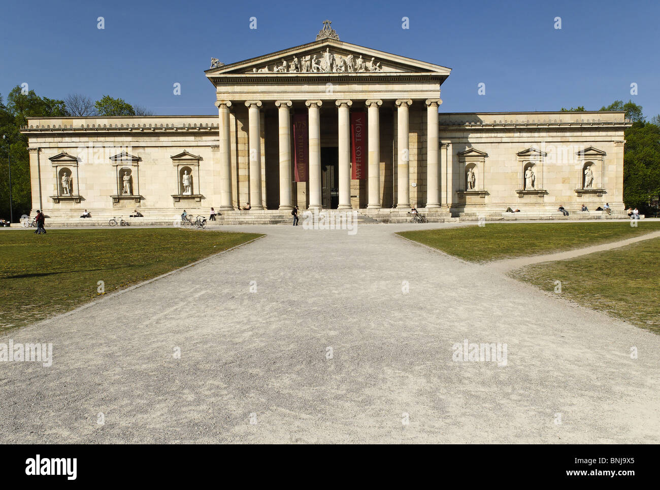 historical Glyptothek Königsplatz Munich Bavaria Germany old antiquity ...
