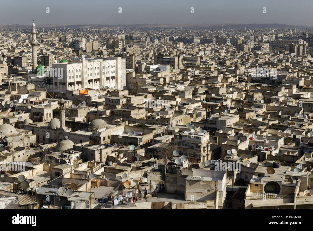Lookout Overlook Glance Citadel Aleppo Syria Arabia Middle East Old Town Arabic Arabian Architecture View Vantage Point Stock Photo Alamy