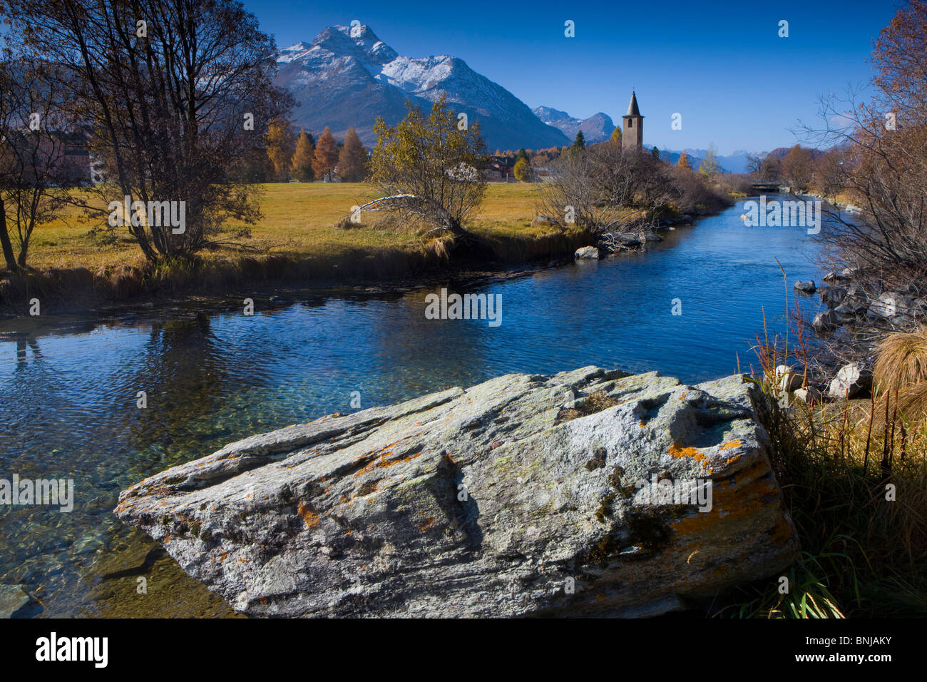 Upper engadine valley autumn hi-res stock photography and images - Alamy