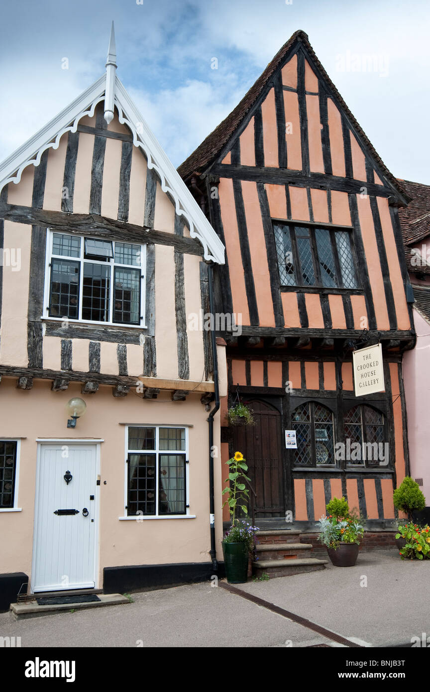 crooked house Lavenham Suffolk Stock Photo Alamy